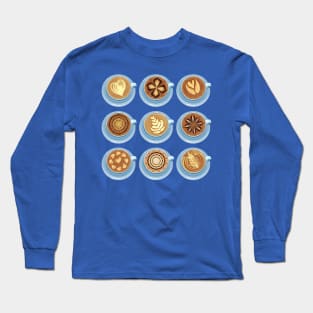 cups coffee drawings Long Sleeve T-Shirt